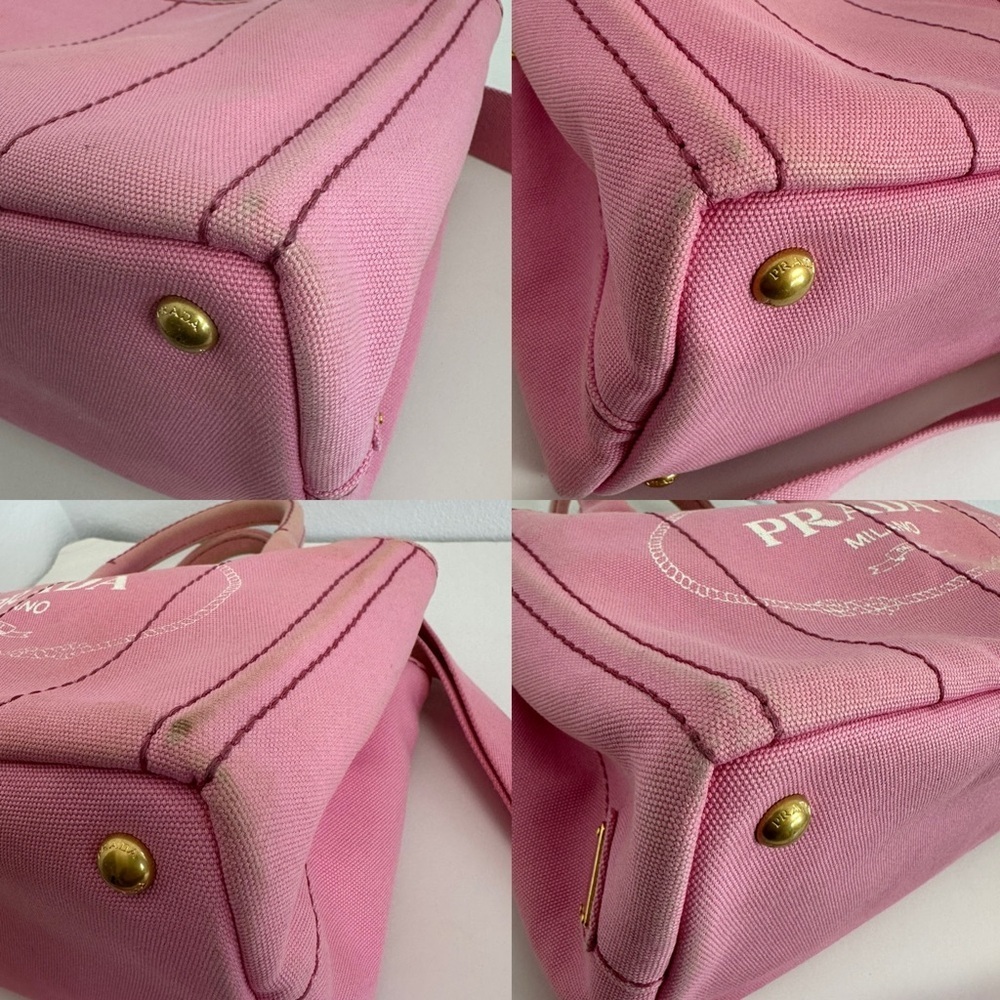 💯Authentic Prada  Canapa Pink Tote Bag🍀 - Picture 5 of 16